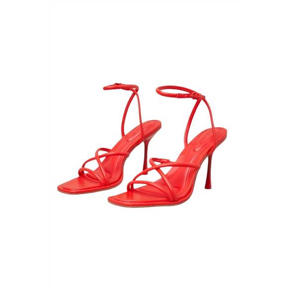 NEW D'AMELIO FOOTWEAR women's dalilah sandals in coral red - Picture 1 of 5